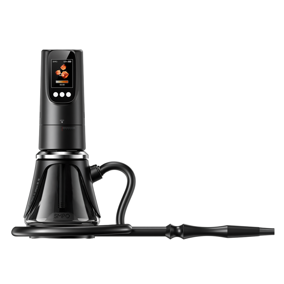 SMPO HUKKA charcoal-free E-Hookah Black